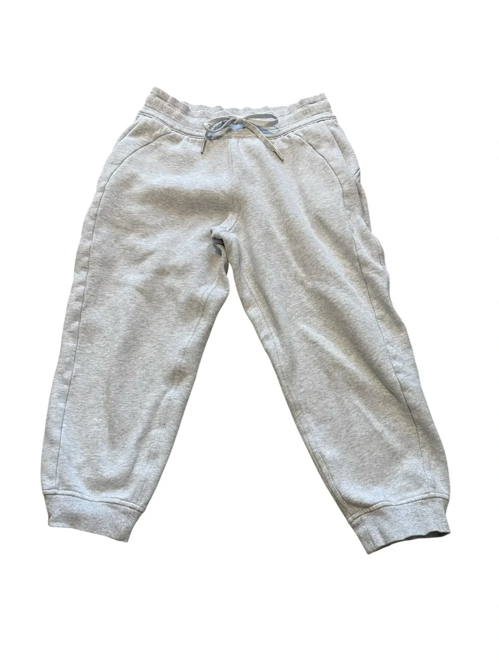 Women's Lululemon Athletica Gray Fleece Cropped Joggers Size 6